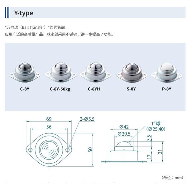 FREEBEAR福力百亞萬向球單元FU-C8L-600